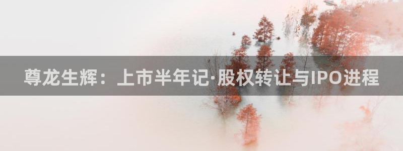 7790必发集团集团官网：尊龙生辉：上市半年记·股权转让与IPO进程